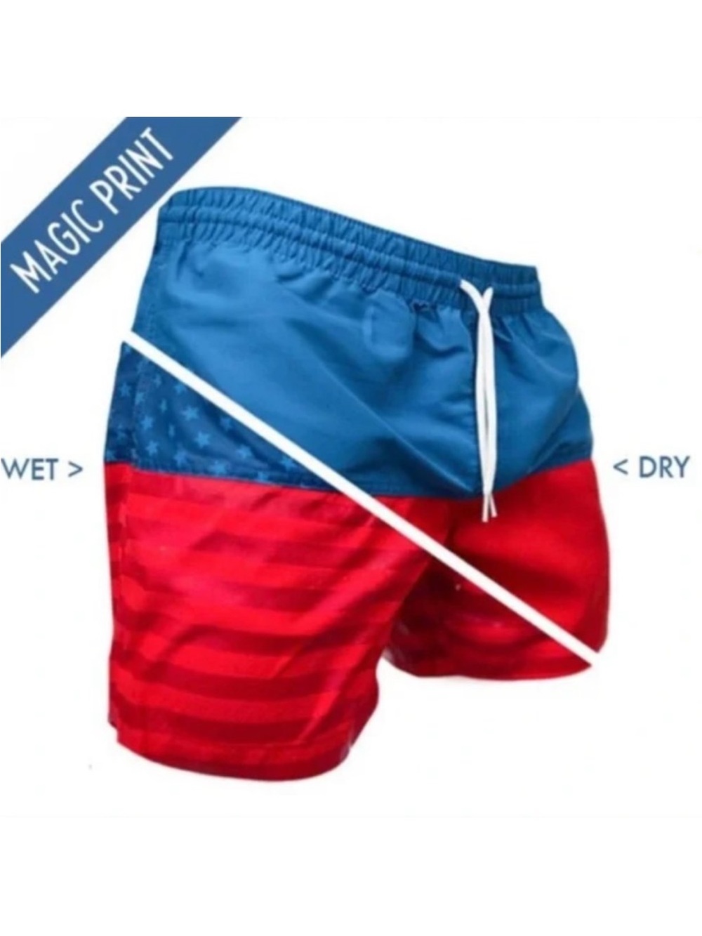 Chubbies Liberties 5.5" Swim Trunks XL MAGIC red blue stars stripes patriotic